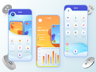 Mobile Bank's App bank app bankingapp design figma mobile mobile app mobile app design mobile bank mobile banking mobile banking app mobile design mobile ui payment app paypal ui uiux