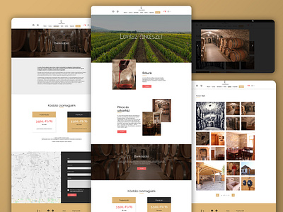 Lovász Winery Website ui webdesign website design website development