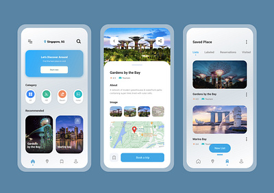 Pack Your Bags: Tourism App UI app branding design flat icon minimal mobile mobile app navbar pack your bags saver singaporetourism slider tourism tourism app ui tourism ui typography