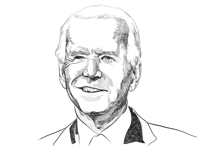 Joe biden business illustration design digital art digital illustration graphic design illustration joe biden minimalist pen and ink portrait sketch