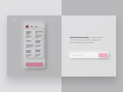 App Teaser Page app apple minimal neumorphism signup website
