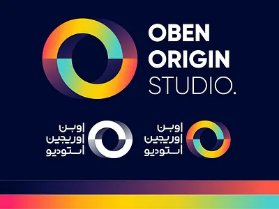 Oben Origin Studio artwork branding design flat icon logo minimal service typography vector