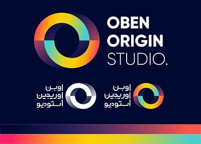 Oben Origin Studio artwork branding design flat icon logo minimal service typography vector