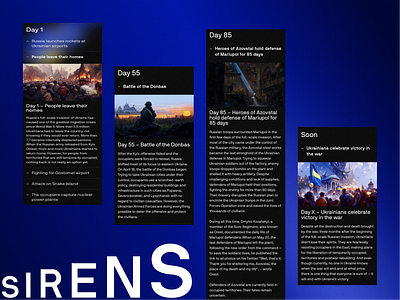 Sirens. NFT Gallery of War ai artificial intelligence artwork donation fundraising gallery help landing page nft russian agression stand with ukraine stop war technology ui ukraine ux war web de web design website design