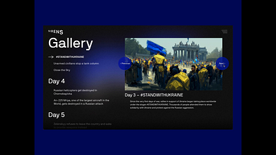Sirens. NFT Gallery of War ai blockchain donation fundraising gallery help it landing page nft peace stand with ukraine stop agression technology ui ukraine ux war web design