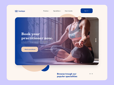 Yoga, Holistic and Healing Platform - Website design booking platform exercise healer healing holistic homepage live session medical website platform practitioner provider ui design ux design website design yoga