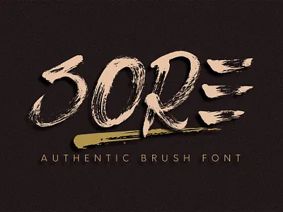 Sore | Handbrush Font advertisements branding caligraphy handlettering lettering logos product design product packaging social media posts typography
