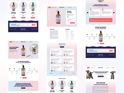 Barking Bandits clean design dogs e commerce product shampoo shop shopify ui ux web