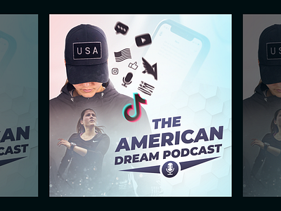 The AmericanDream Podcast cover design cover digital designer podcast podcast art podcast artwork podcast cover podcast cover art podcast designer podcast logo podcasting social media ad social media banner social media design social media designer social media marketing social media pack