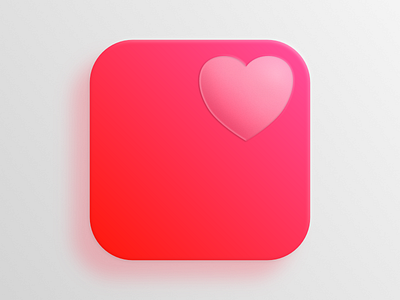 Health App Icon For Big Sur 3d affinity designer big sur concept design fluent design health app icon logo neumorphism soft ui