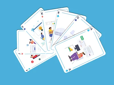 Playing Card Illustration animation branding design graphic design illustration illustrator ui ux vector website