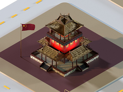 PAGODA : WEBSITE BUTTON 3d artist branding design designer render rendering website website concept