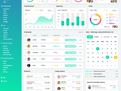 Project & Employee Management Admin Template