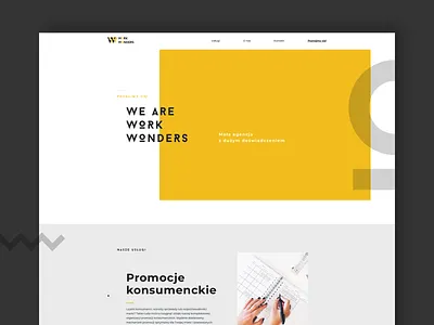 Marketing Agency One Page agency landing page agency website clean creative digital agency minimal modern seo ui ux webdesign yellow