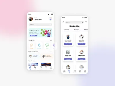 Medical App UI app design doctor doctor app doctor appointment find doctor hospital medical ui