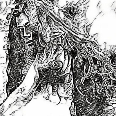 Out of the dark abstract art creature creepy dark digitalart digitaldrawing