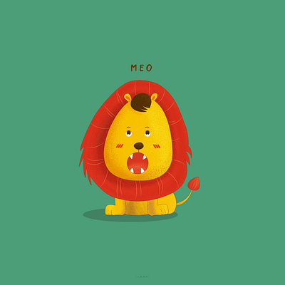1 - LION cartoon illustraion vector vector illustration