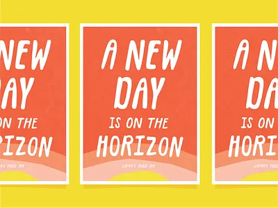 A New Day design election 2020 hope illustration lettering poster poster art poster design rise up sun rise vector