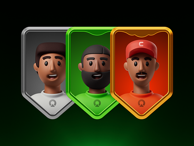 3D avatars 3d 3d avatars 3d design 3d faces 3d illustrations avatars c4d charachers cricket people players render tpl