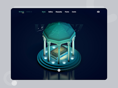 Hafez Tomb Landing Page 3d 3d art 3d design 3d designer 3d illustration 3d illustrator 3d in ui 3d lowpoly adobexd c4d illustration landingpage lowpoly ui uiux uiuxdesign userinterface ux