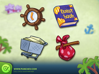 SPONGEBOB: IDLE ADVENTURES Icons adventures branding design gui icons idlegame illustration interface logo punchev spongebob ui ux