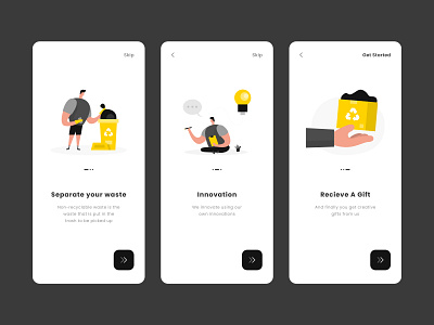 Zero Waste App Onboarding app eco ecofriendly ecology innovation onboarding onboarding screen onboarding ui slide uiux zerowaste