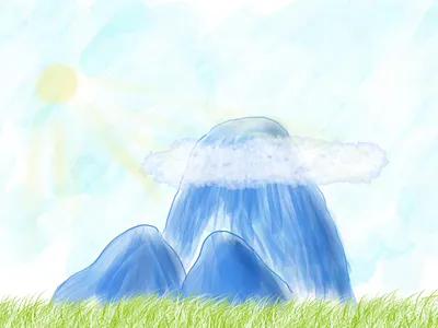 Mountain landscape graphic tablet mountains photoshop