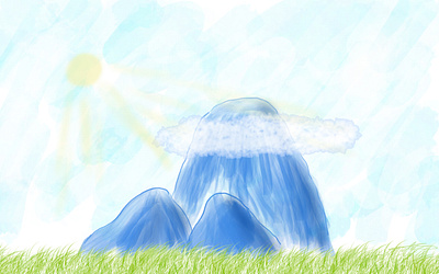 Mountain landscape graphic tablet mountains photoshop