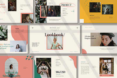 Lookbook Google Slides business clean creative development google slide google slide template google slides google slides template lookbook lookbook design lookbook template minimal modern multipurpose presentation template ui web design web development website