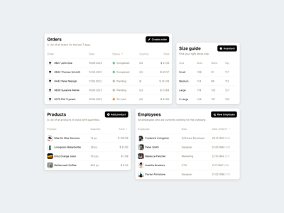 Small Table Love 🖤 brand clean concept design light list orders product table ui uiux