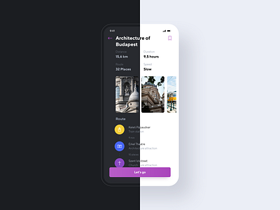 Wayyes, Dark and light theme app design ios iphone mobile mobile app travel travel app ui ux