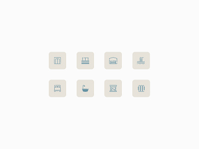 Icons for a property app branding daily ui daily ui 005 icon illustration property