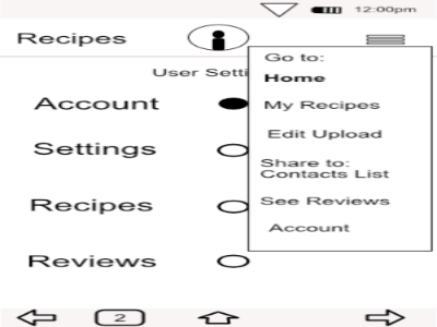 My Recipes App Menu Display mobile ui mockup uxdesign