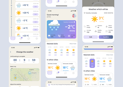 Weather change service app design ui ux weather weather app