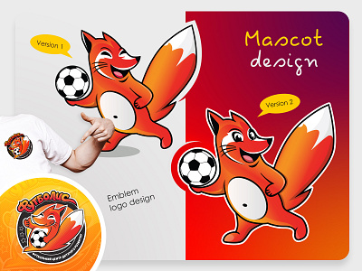 Mascot logo design | Football school branding drawingart emblem football fox illustration kids logo logodesign mascot mascotlogo