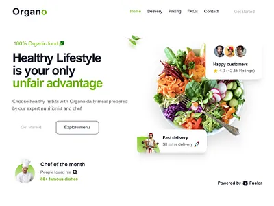 Organic Landing Page branding landing page ui web