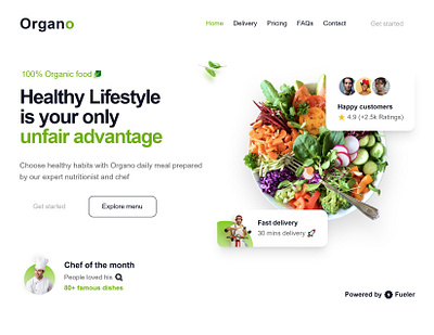 Organic Landing Page branding landing page ui web