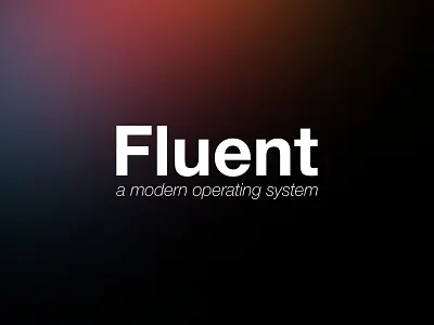 Fluent promotion blur blurred branding design fluent gaussian gradient logo minimal typography ui vector