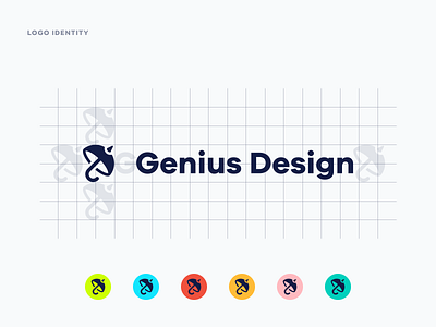 Genius Design™ // Logo Identity branding icon logo logo identity logotype typography vector