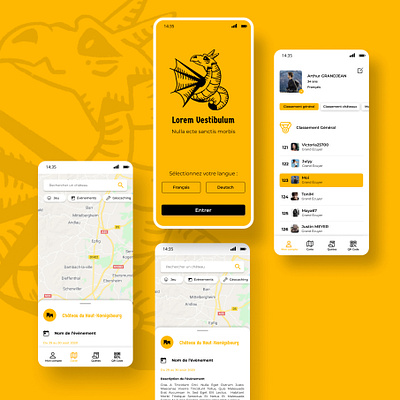 Visit Castles castle castles design dragon dragon logo illustration medieval mobile mobile design mobile ui travel travel app trip ui