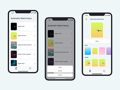 Watch Faces App app button colors design figma setting ui ux uxdesign watch