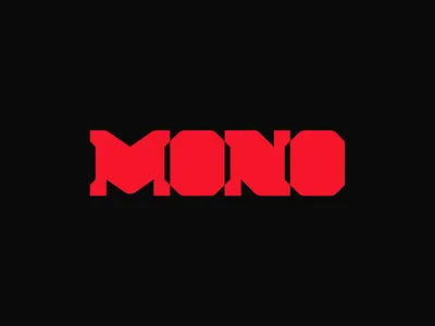 MONO band bold branding geometric identity logo logo design logotype mono negative space negative space logo type typography