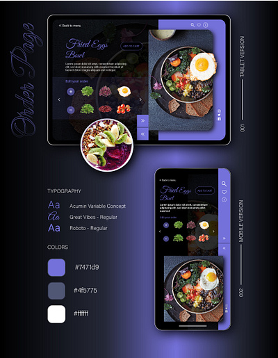 UI Design - Online menu adobexd app design design illustration prototype uidesign uiux uxdesign website design xd design