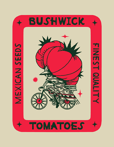 Bushwick Tomatoes 🍅 branding brooklyn bushwick design illustration mexican mexico new york packaging tomatoes