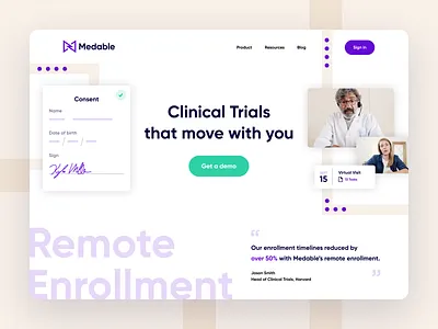Medable Brand Exploration app brand design brand designer branding homepage landing page logo modern saas saas app tech web designer website website design