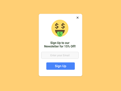 Popup - Daily UI Challenge 016 016 beginner beginners dailyui dailyuichallenge design ecommerce emoji figma mobile mobile app modal popup ui design