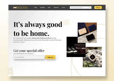 Pesona - Fashion Marketplace fashion fashion app landing page marketplace ui web web design