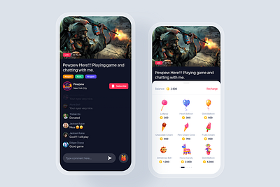 Livestream Game UI App app form game game design live livestream playgame template theme ui ui design ui kit uidesign