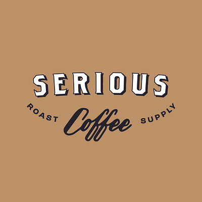 Serious Coffee Supply branding design illustration logo typography web