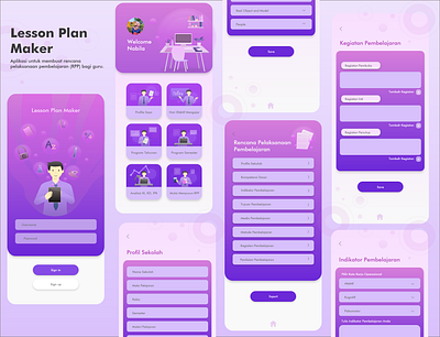 Lesson Plan App education education app indonesia designer lesson lesson plan lesson plan app mobile app mobile design mooc online learning online learning app plan study app study case ui design ux case study work from home